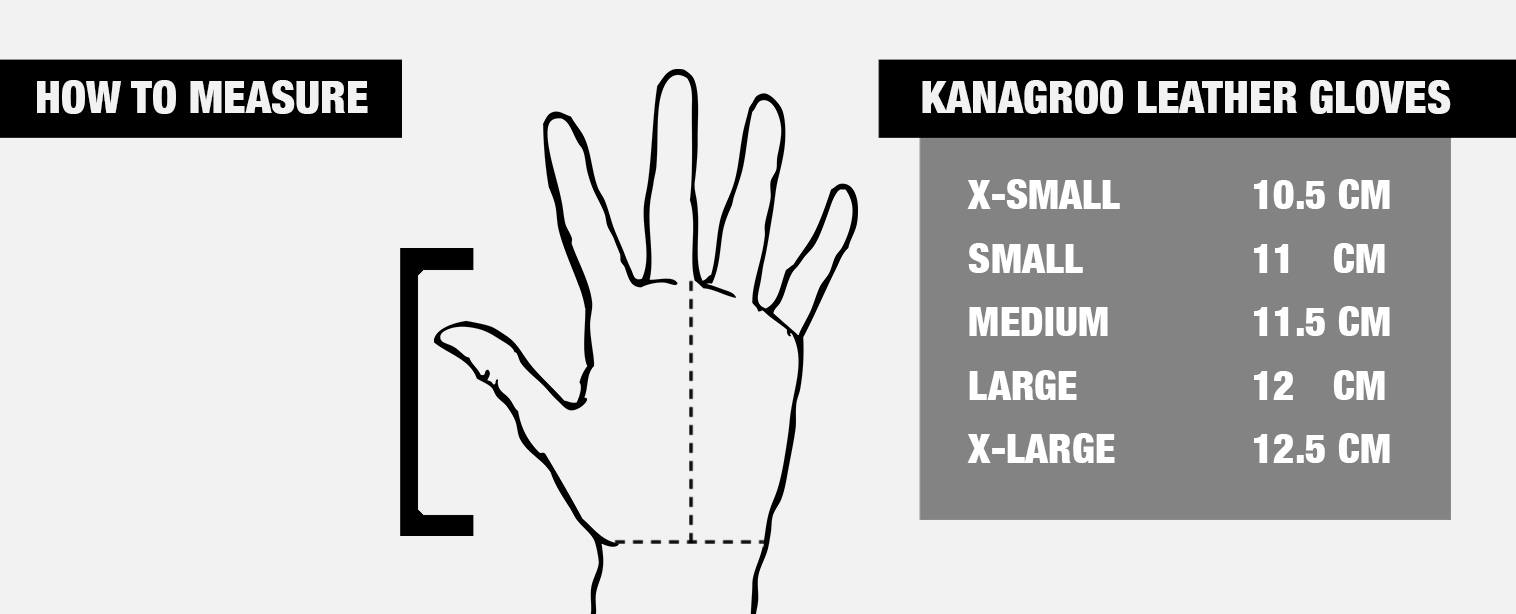 sizing chart kangaroo leather